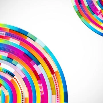 Abstract digital circles vector background Stock Illustration
