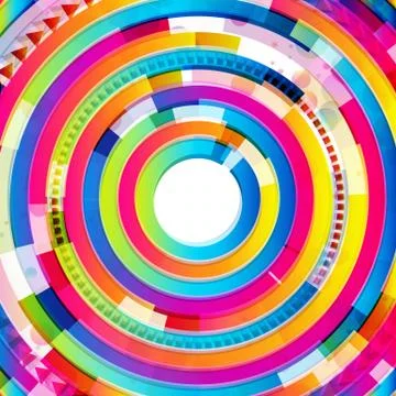 Abstract digital circles vector background Stock Illustration