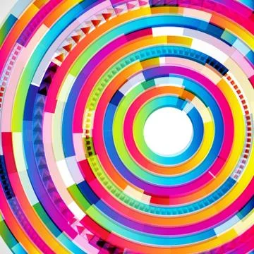 Abstract digital circles vector background Stock Illustration