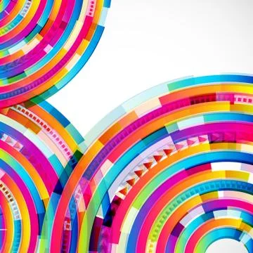 Abstract digital circles vector background Stock Illustration