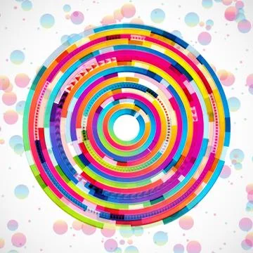Abstract digital circles vector background Stock Illustration