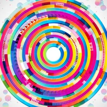 Abstract digital circles vector background Stock Illustration