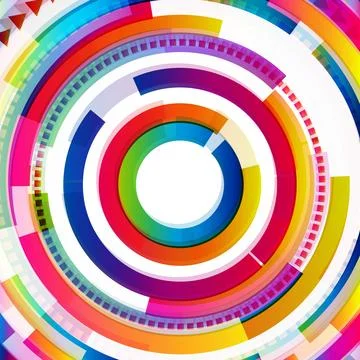 Abstract digital circles vector background Stock Photos