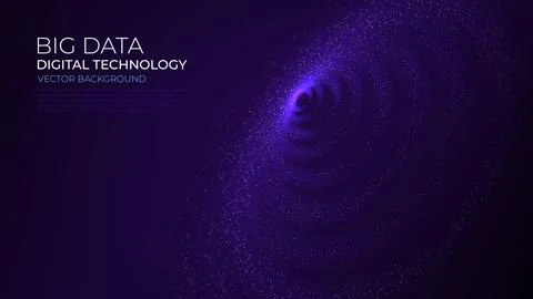 Abstract digital circles waves イラスト素材