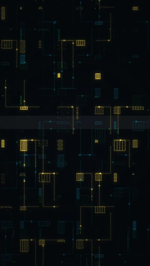 Abstract Digital Circuit Board Data Flow Background Stock Footage 346204794