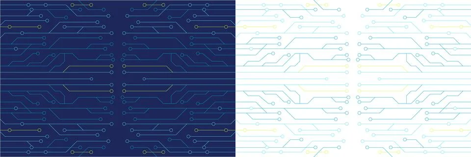 Abstract digital circuit board network lines connecting microchip data flow.. Stock Illustration
