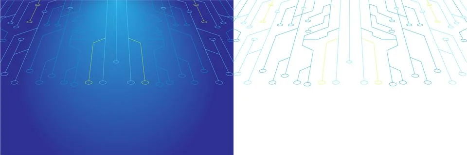 Abstract digital circuit board network lines backgrounds with blue with whi.. Illustrazione stock