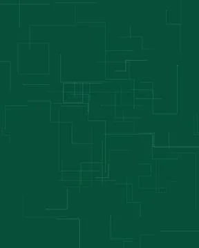 Abstract Digital Circuit Board Pattern on Dark Green Background with Glowin.. Stock Illustration