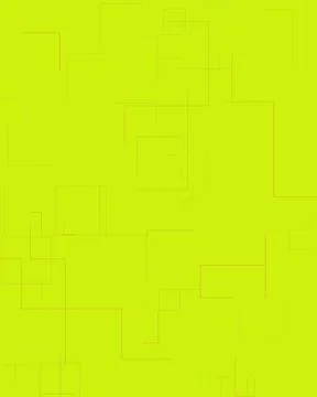 Abstract digital circuit board pattern with thin lines on a vibrant lime gr.. Illustrazione stock