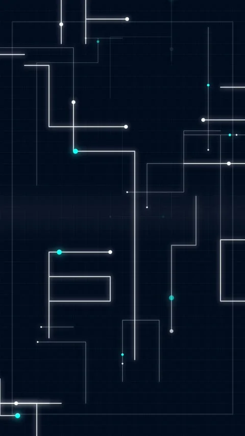 Abstract Digital Circuit Lines Background Animation Stock Footage 346206429