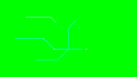 Abstract digital circuit lines forming a minimalist geometric network pattern Stock Footage 340264871