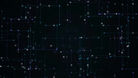 Abstract Digital Circuit Network Seamless Loop Video stock 341980246