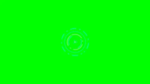 Abstract digital circular interface element isolated on a bright green back.. Stock-Footage 340903318