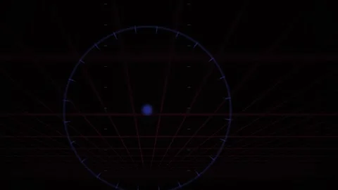 Abstract Digital Circular Interface with Pulsing Light Particles. Stock Footage 341779194