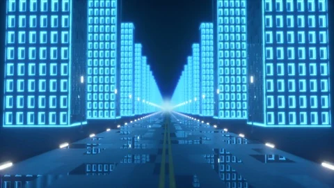 Abstract digital city Stock Footage 124826292