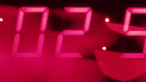Abstract Digital Clock Details Stock Footage 208805967