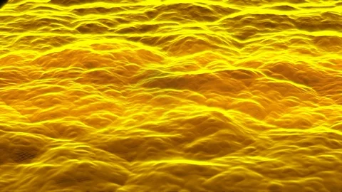 Abstract digital cloud motion background loop yellow Stock Footage 95450962