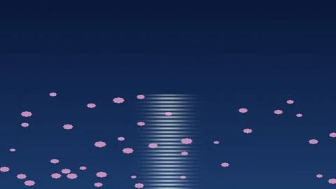 Abstract digital cloud patterns with light trails on dark blue background Stock Illustration