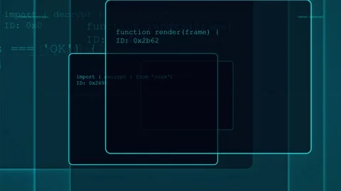 Abstract Digital Code and Data Flow Animation Stock Footage 341954437