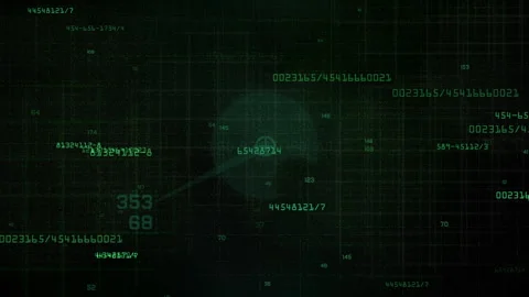 Abstract Digital Code Background With Green Numbers and a Futuristic Display Stock-Footage 311857575