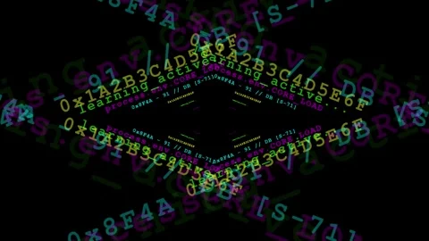 Abstract Digital Code Matrix Animation Stock Footage 341416126