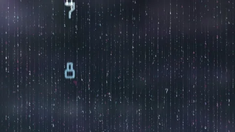Abstract Digital Code Rain of Futuristic Data Streams Видео 332508342