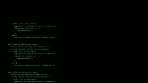 Abstract digital code scrolling on black screen stock footage Video stock 346234855