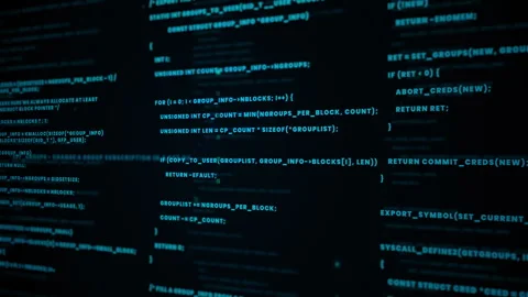 Abstract Digital Code Stream Flowing with Depth Effect. Stock Footage 318942770