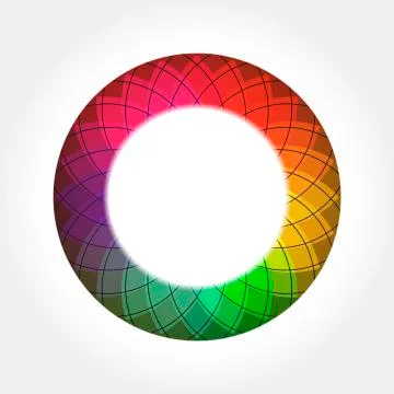 Abstract Digital Color Round Frame Stock Illustration