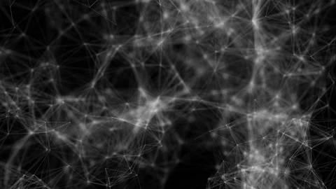 Abstract digital communication dots and lines polygonal structure. Technology Stock Footage 159893657