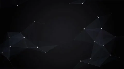 Abstract Digital Communication Network with Low Poly Connectivity Stock Footage 344033572