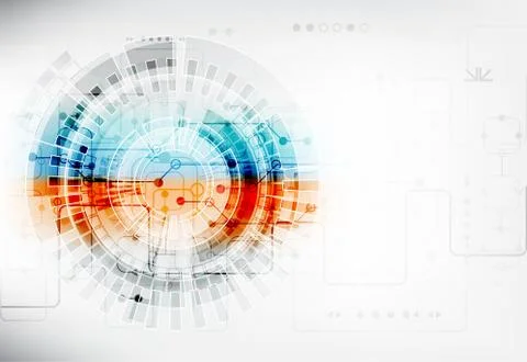 Abstract digital communication technology background. イラスト素材