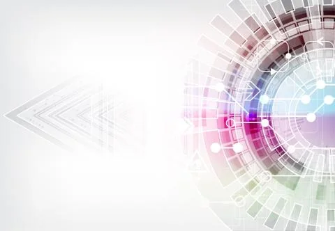 Abstract digital communication technology background. 库存插图