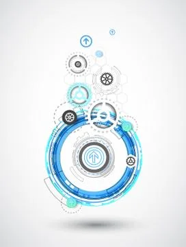 Abstract digital communication technology background. Stock Illustration