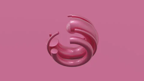 Abstract digital composition featuring geometric objects, realistic 3D render Stock Footage 339634473