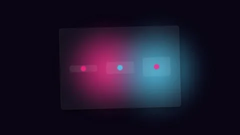 Abstract digital composition featuring glowing geometric shapes on black Stock Footage 336263183