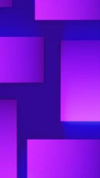 Abstract digital composition of glowing purple and blue rectangular shapes wi Illustrazione stock