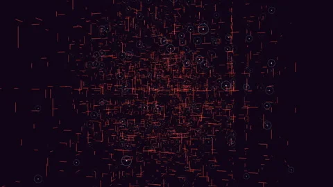 Abstract digital composition of intricate network lines and shapes Stock Footage 267056455