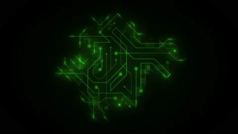 Abstract Digital Computer Chipset Motherboard Background Animation Stock Footage 145477607