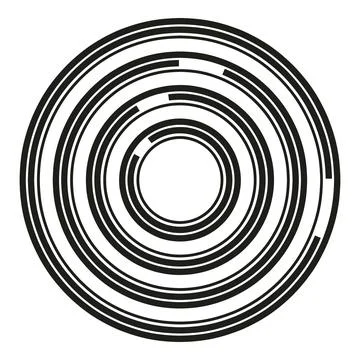 Abstract digital concentric circle lines technology vector イラスト素材