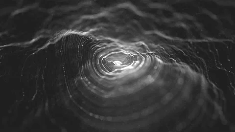 Abstract Digital Concentric Rings And Data Lines Loop Stock Footage 170120055