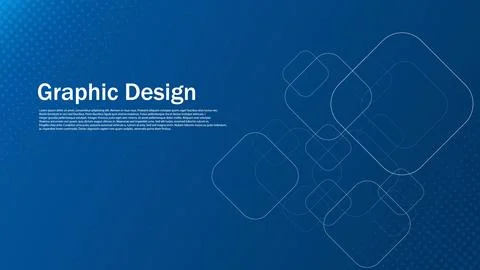 Abstract digital concept background, white geometric and halftone with blue.. Stock Illustration