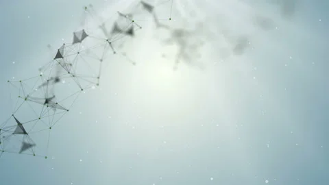 Abstract digital concept of geometrical figures polygon. Plexus fractals moving Stock Footage 112922232