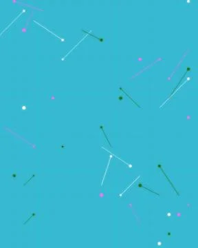 Abstract Digital Connection Background with Colorful Dots and Lines on Cyan.. Illustrazione stock