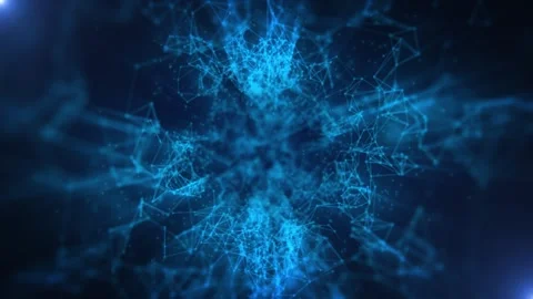 Abstract digital connection dots and lines. Technology background. Network Stock Footage 242508252