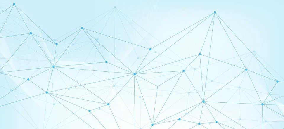 Abstract digital connection dots and lines. Technology polygonal background Stock Illustration