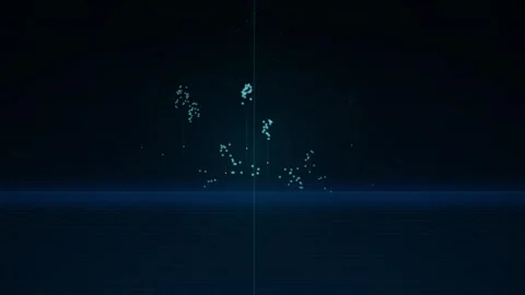 Abstract digital connection grid with glowing blue light wave technology ba.. Stock Footage 346005276