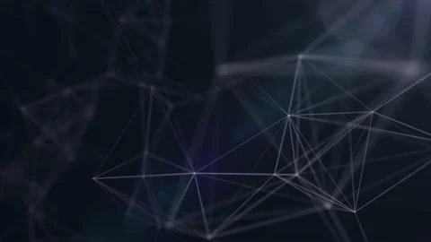 Abstract digital connection moving dots and lines. Technology background Stock Footage 141741078