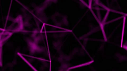 Abstract digital connection moving dots and lines. Technology background. Stock Footage 146607094