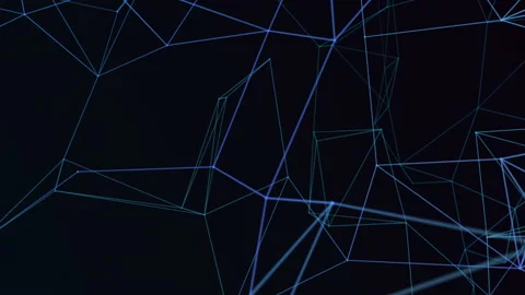 Abstract digital connection moving dots and lines. Stock Footage 147988685